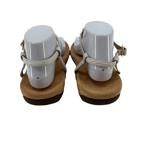 Vionic White Gold Embellished Rest Nala T-Strap Flat Sandals Size 8 Wide Women’s - Picture 7 of 8